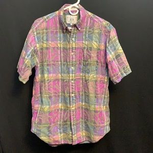 Men’s Plaid Hawaiian Shirt Size Medium